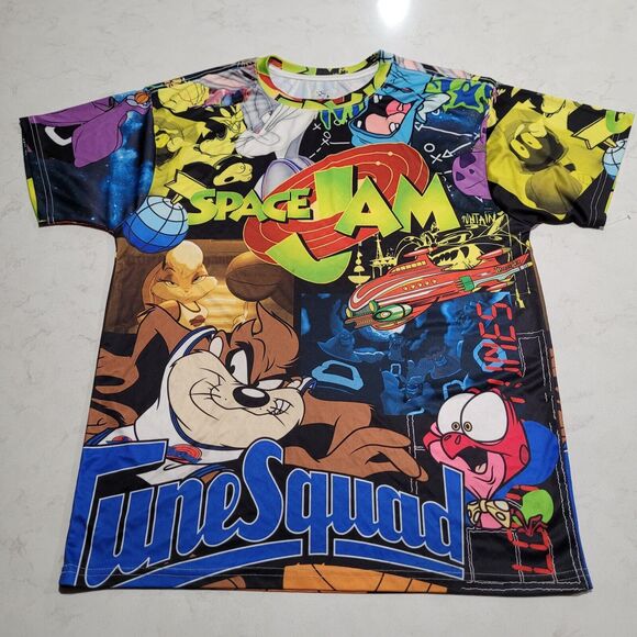SPACE JAM Double-Sided Bright Colors Non Fading T Shirt RETRO 90s Movie Version - Picture 1 of 9